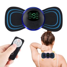 Mini Neck Massager, Lymphatic Drainage Massager, Portable Mini Back Massage Device For Neck Shoulder Back Waist, Remote Control With 8 Modes 19 L (Option: 3PCS)